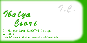 ibolya csori business card